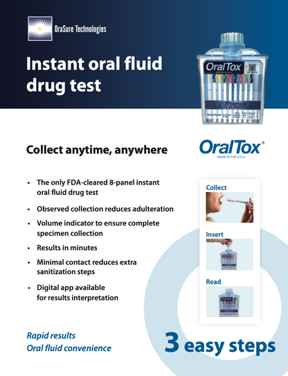 Instant Oral Fluid Drug Test (AMP, COC, METH, OPI, PCP)