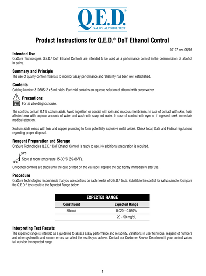 Saliva Alcohol Test