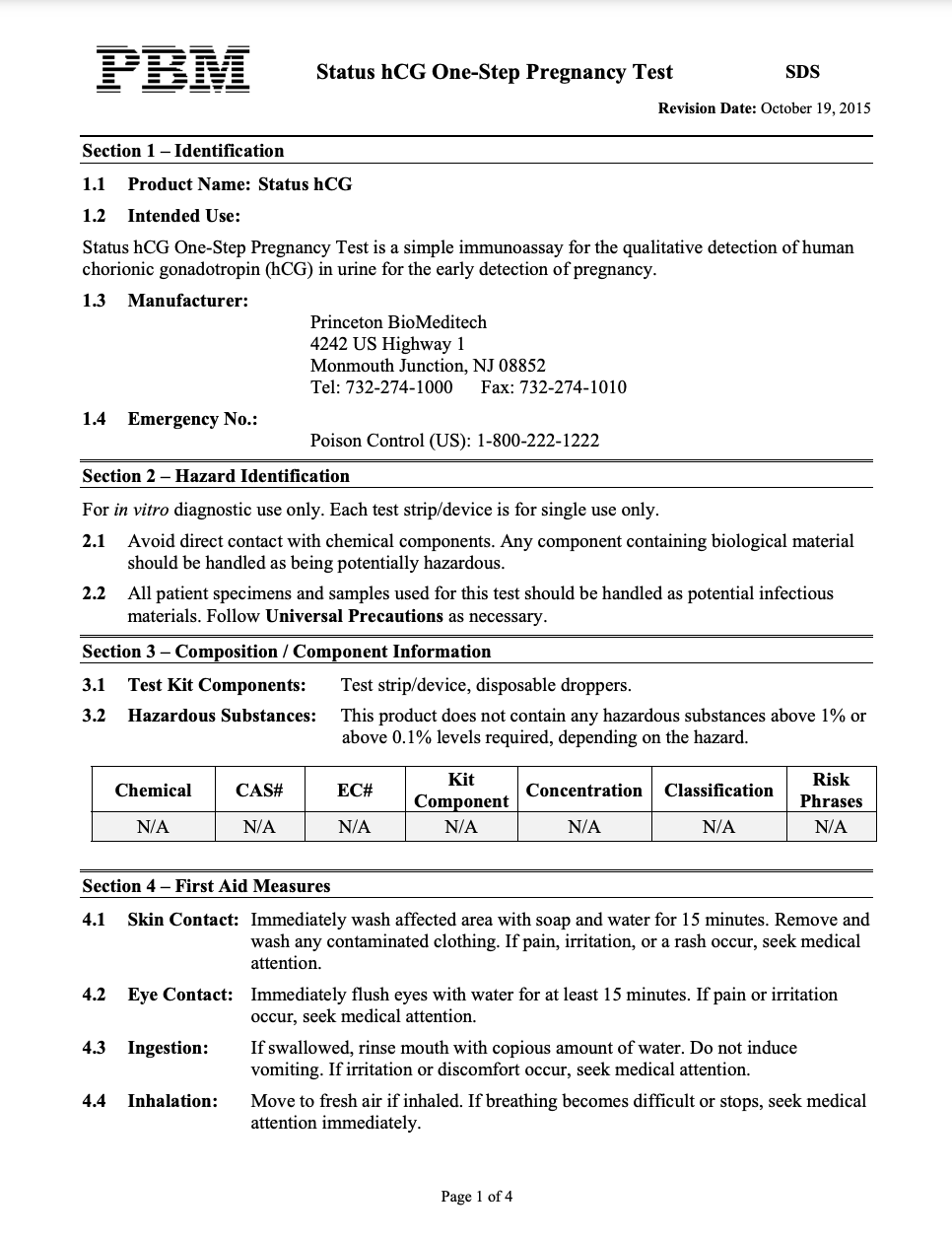 Pregnancy Test - hCG Urine